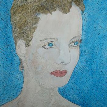 Peinture intitulée "PRINCESSE GRACE DE…" par Anne Bazabidila, Œuvre d'art originale, Encre