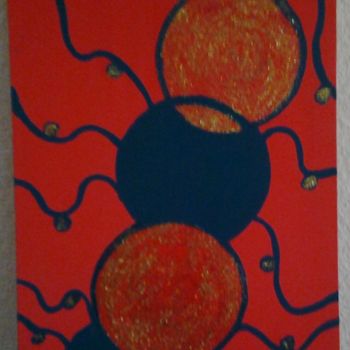 Painting titled "Chenille en habit d…" by Boudiche, Original Artwork, Acrylic