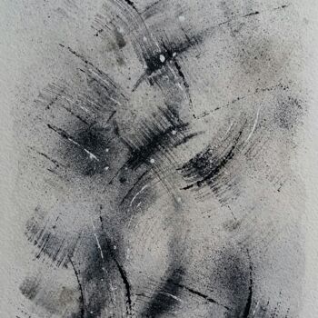 Schilderij getiteld "En silence" door Anne-Marie Breton, Origineel Kunstwerk, Aquarel