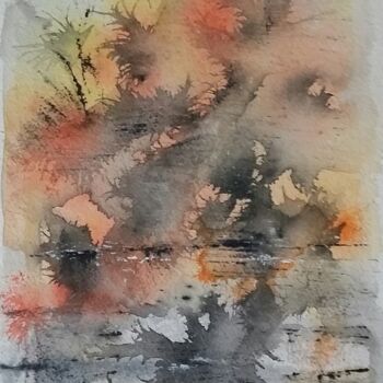 Painting titled "Illusion" by Anne-Marie Breton, Original Artwork, Watercolor