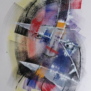 Peinture intitulée "Introspection" par Anne-Marie Breton, Œuvre d'art originale, Aquarelle