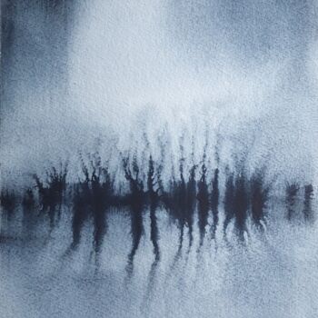 Painting titled "Clair-obscur" by Anne-Marie Breton, Original Artwork, Watercolor