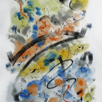 Peinture intitulée "Un air de Ré" par Anne-Marie Breton, Œuvre d'art originale, Aquarelle