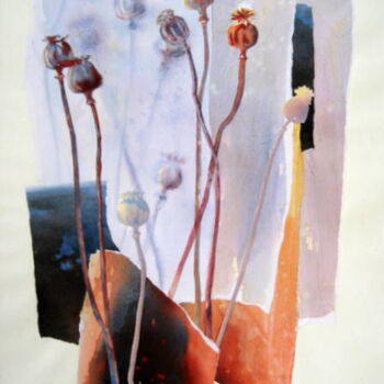 Peinture intitulée "Graines de pavots…" par Anne-Marie Mary, Œuvre d'art originale