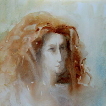Pittura intitolato "portrait" da Anne-Marie Mary, Opera d'arte originale
