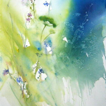 Картина под названием "Fleurs champêtres" - Anne-Marie Mary, Подлинное произведение искусства