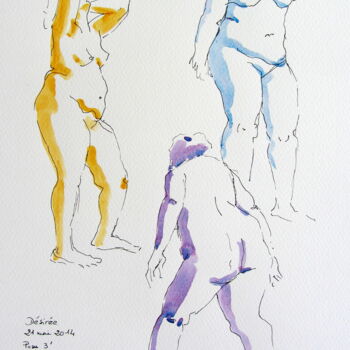 Drawing titled "croquis  3 min Dési…" by Anne-Marie Mary, Original Artwork, Other