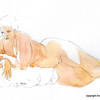 Drawing titled "croquis Désirée (3)…" by Anne-Marie Mary, Original Artwork