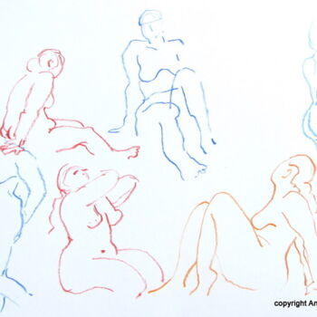 Drawing titled "Croquis Mélissa 25…" by Anne-Marie Mary, Original Artwork