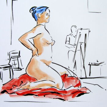 Drawing titled "natalia (3)16 septe…" by Anne-Marie Mary, Original Artwork