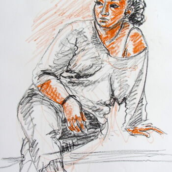 Drawing titled "Mélissa 2  28 oct 2…" by Anne-Marie Mary, Original Artwork