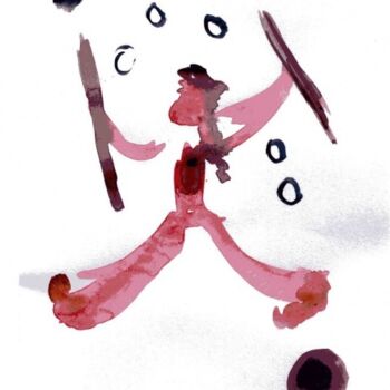Desenho intitulada "il jongle" por Anne Marie Mazzocchi, Obras de arte originais