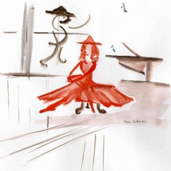 「le pianiste」というタイトルの描画 Anne Marie Mazzocchiによって, オリジナルのアートワーク