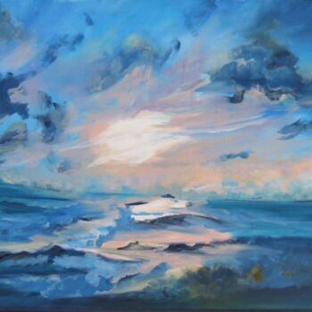 Painting titled "corniche In Diable…" by Anne Marie Mazzocchi, Original Artwork, Oil