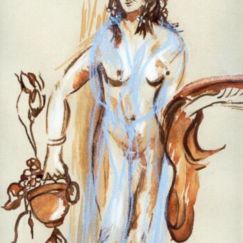 Disegno intitolato "De Palés" da Anne Marie Mazzocchi, Opera d'arte originale
