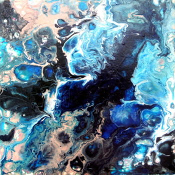 绘画 标题为“bleu de bleu” 由Anne Marie Mermet, 原创艺术品, 丙烯