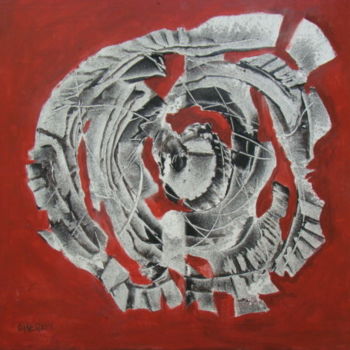 绘画 标题为“la roue de la vie” 由Anne Marie Mermet, 原创艺术品, 丙烯