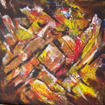 Painting titled "ENFOUI" by Anne Marie Mermet, Original Artwork, Acrylic