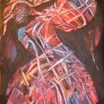 Painting titled "le sorcier" by Anne Marie Mermet, Original Artwork, Acrylic