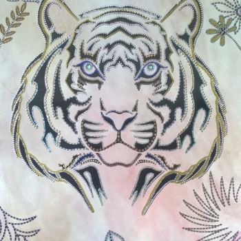 Drawing titled "Tigre" by Anne-Marie Musso, Original Artwork, Marker