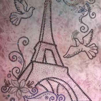 Drawing titled "Tour Eiffel" by Anne-Marie Musso, Original Artwork, Marker