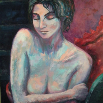 Painting titled "Sensualité" by Anne Marie Podrini, Original Artwork, Oil