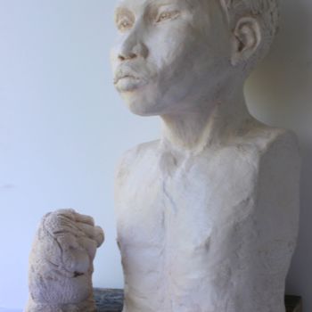 Sculpture intitulée "jeune boxeur thaï" par Anne-Marie Simard-Grasset, Œuvre d'art originale