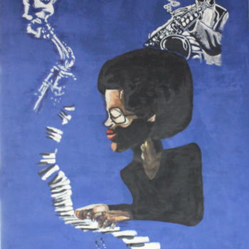 Картина под названием "Jazz" - Anne-Marie Simard-Grasset, Подлинное произведение искусства, Акрил