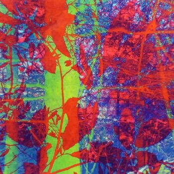 Collagen mit dem Titel "Ambiance tropicale…" von Anne Maury, Original-Kunstwerk, 2D digitale Arbeit