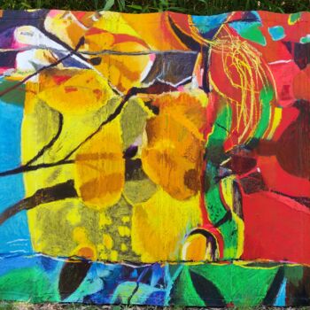 Ζωγραφική με τίτλο "Un jour l'été revie…" από Anne Maury, Αυθεντικά έργα τέχνης, Λάδι