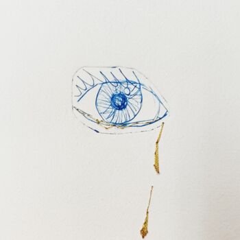 Gravures & estampes intitulée "Oeil" par Anne Maury, Œuvre d'art originale, Eau-forte
