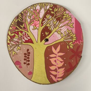 Ζωγραφική με τίτλο "Arbre de vie #5" από Anne Maury, Αυθεντικά έργα τέχνης, Γκουάς