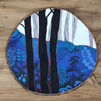 "Petite forêt #48" başlıklı Tablo Anne Maury tarafından, Orijinal sanat, Guaş boya