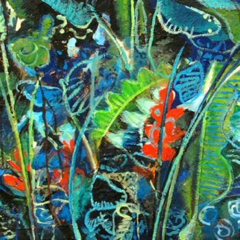 Malarstwo zatytułowany „Poésie tropicale” autorstwa Anne Maury, Oryginalna praca, Olej