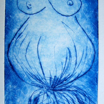 Gravures & estampes intitulée "Femme bulbe" par Anne Maury, Œuvre d'art originale, Gravure