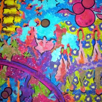 Painting titled "Dream Land" by Anne Philippe, Original Artwork