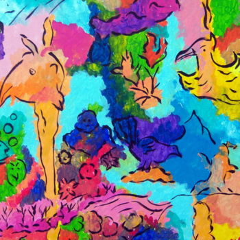 Painting titled "zoo.jpg" by Anne Philippe, Original Artwork