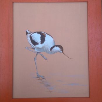 Peinture intitulée "l'avocette.jpg" par Anne Reymond, Œuvre d'art originale, Acrylique