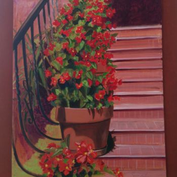 Painting titled "begonias.jpg" by Anne Reymond, Original Artwork