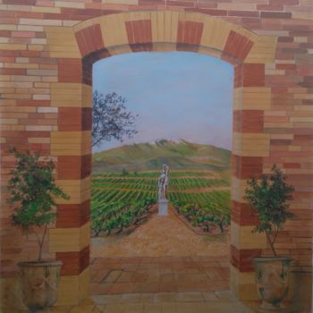 Painting titled "Grande Porte de Vig…" by Anne Reymond, Original Artwork, Acrylic