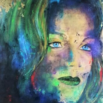 Pittura intitolato "Romy" da Anne Robin, Opera d'arte originale, Acrilico Montato su Telaio per barella in legno