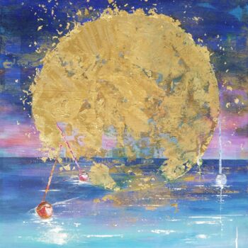 Malarstwo zatytułowany „Eblouissant soleil” autorstwa Anne Robin, Oryginalna praca, Akryl Zamontowany na Drewniana rama noszy