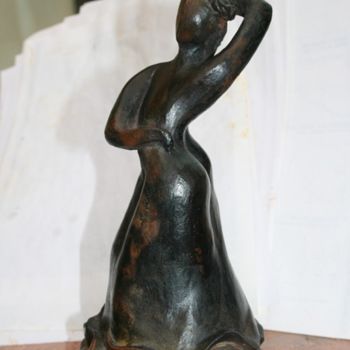 Sculpture intitulée "flamenco fillette" par Anne Rygaloff, Œuvre d'art originale