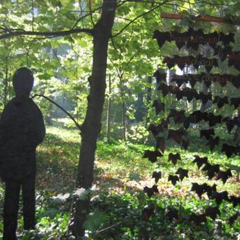 Installation intitulée "ombres d'automne" par Anne Sarda, Œuvre d'art originale
