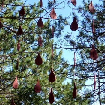 Installation titled "pluie de sang" by Anne Sarda, Original Artwork, Exteriors