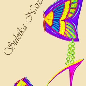 Textile Art titled "Papillon" by Anne Suleika Elimbi, Original Artwork