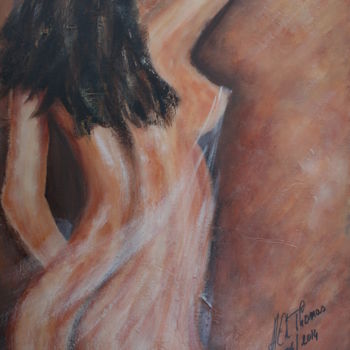 Peinture intitulée "Elégance et féminité" par Anne Christine Thomas, Œuvre d'art originale, Acrylique