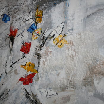 Painting titled "Rêve d'éphémères" by Anne Christine Thomas, Original Artwork, Acrylic