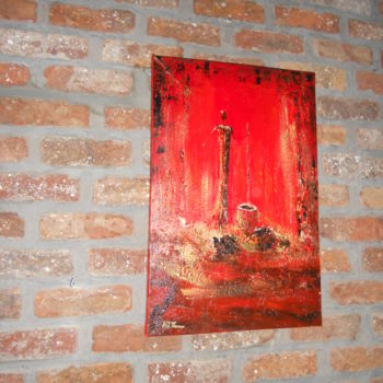 Painting titled "L'heure du Tchapolo" by Anne Christine Thomas, Original Artwork, Acrylic