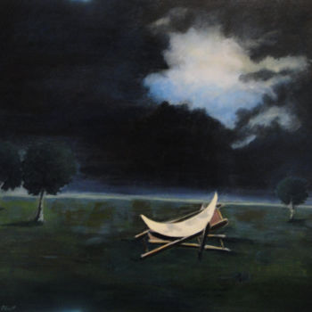 Malerei mit dem Titel "bain-de-lune.jpg" von Anne Vincent-Rohaut, Original-Kunstwerk, Acryl